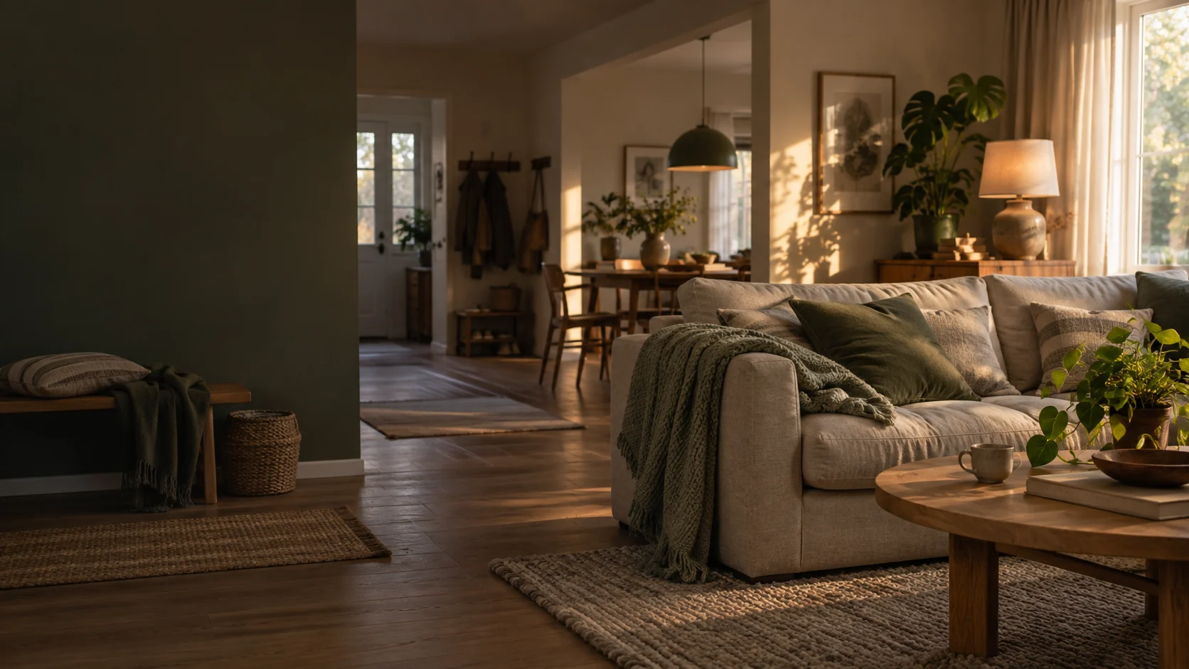 A warm, welcoming living space for everyday household life